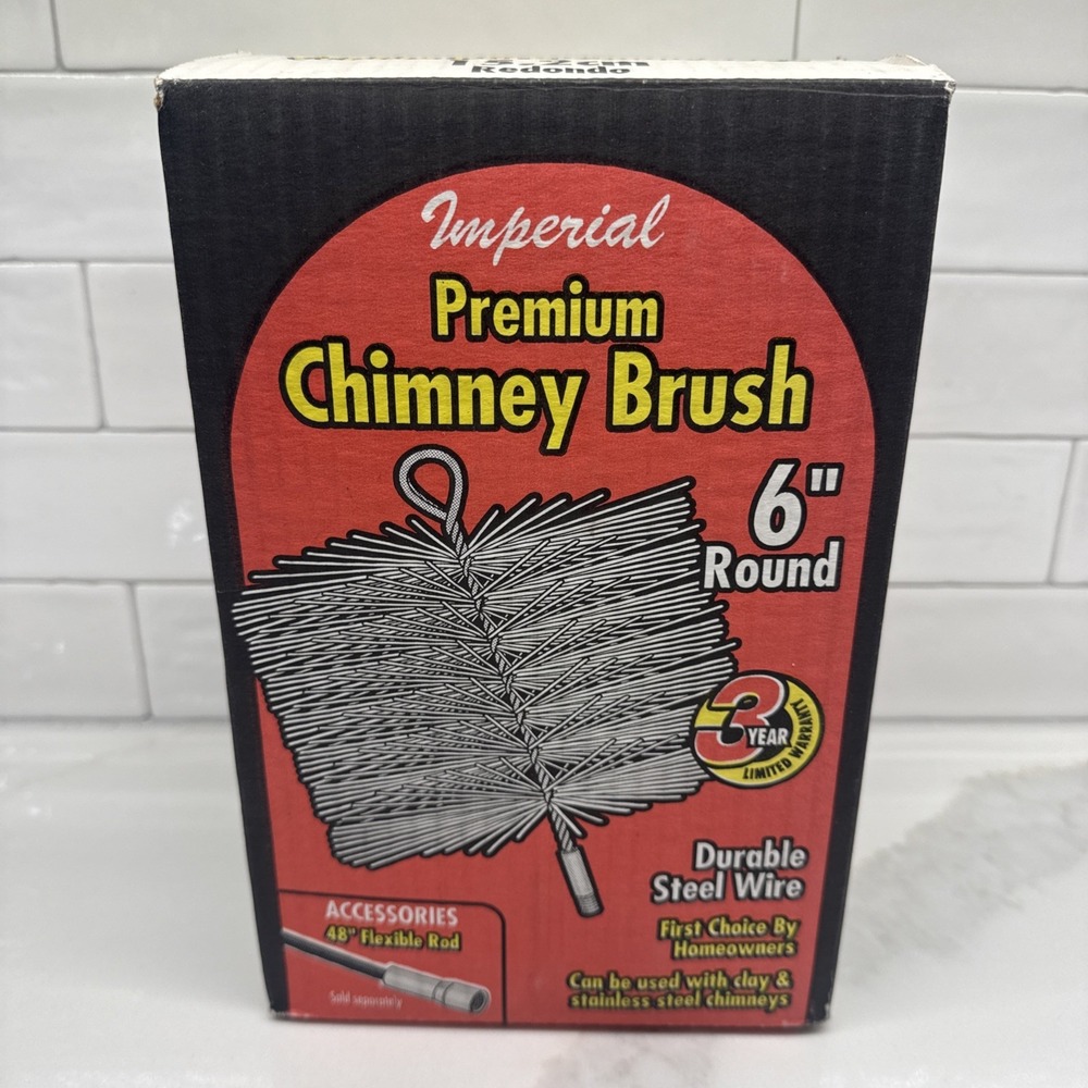 Imperial Premium Chimney Brush 6" Round Stove / Fireplace Durable Steel Wire NEW